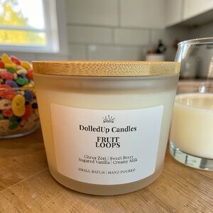 16oz Fruit Loops Soy Candle | Fruity Cereal Scent | Sweet Bakery Candle